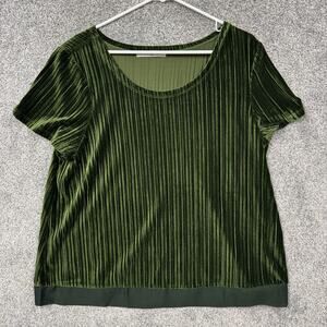 Signature Collection Top Sz XL Pleated Crushed Velvet Dark Romantic Forest Fairy